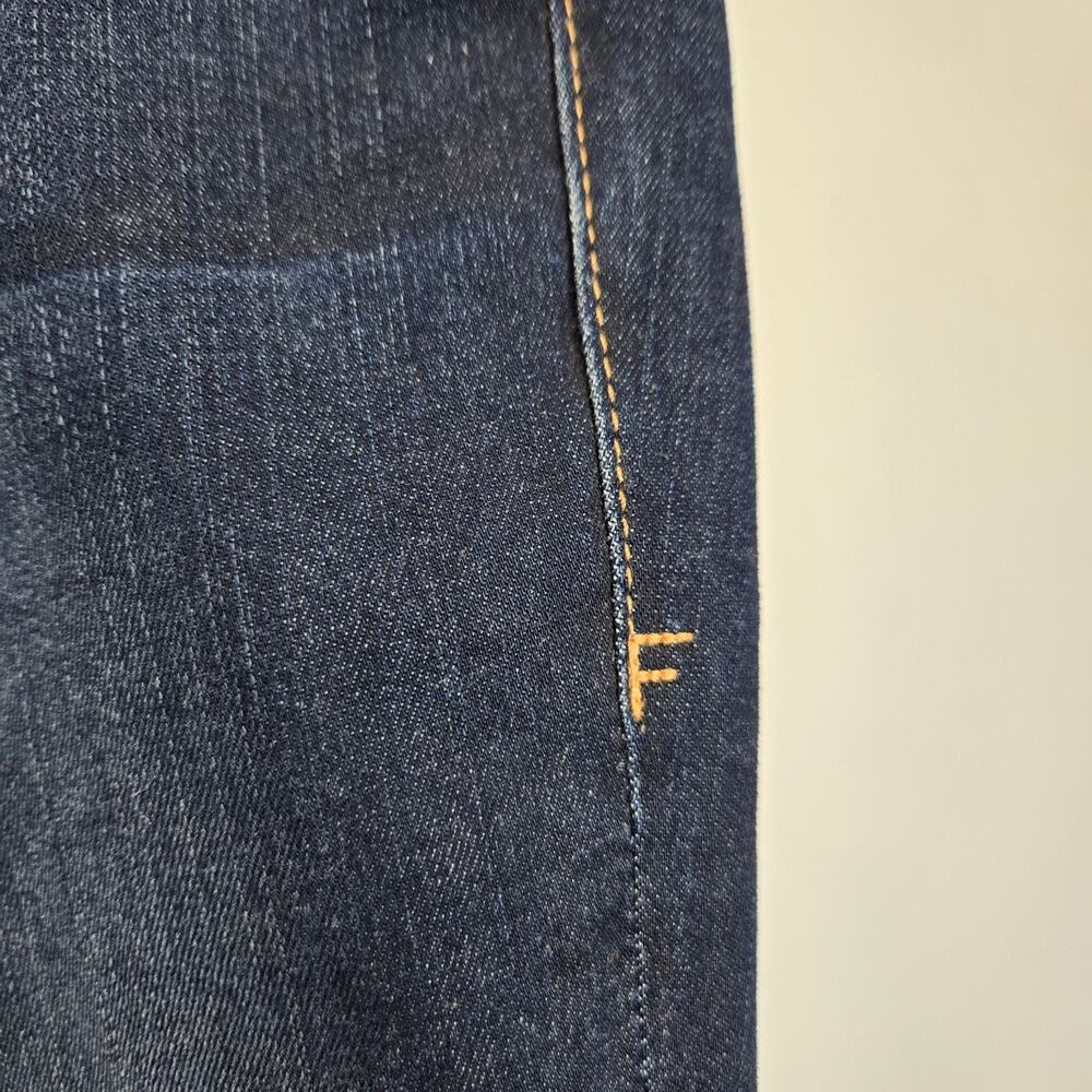 Frame Le Skinny de Jeane Denim Jeans Women's Edgeware‎ Dark Wash Raw Hem 25 - Picture 2 of 9